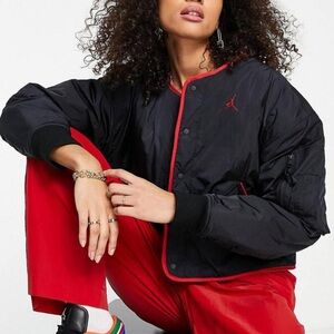 Nike Air Jordan Flight Cropped Bomber Reversible Jacket